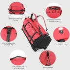 Rolling Duffle Bag with Wheels, 86L 30”Folding Duffle Backpack with 2 Wheels - Image 2