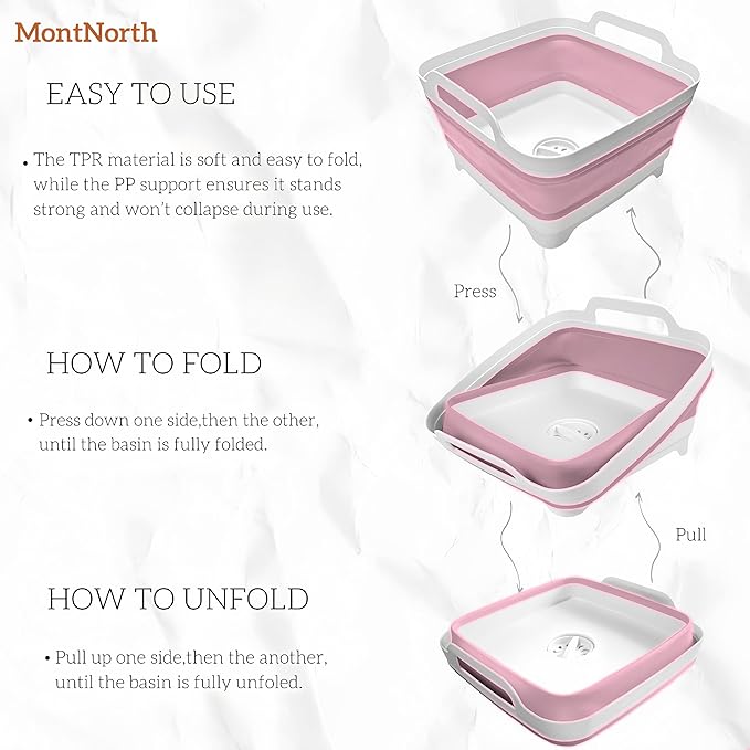 Collapsible Wash Basin 9L, Foldable Dish Tub - Image 3