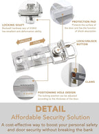 Greatim Portable Door Lock for Travel Hotel Safety, Stainless Steel Security - Image 6