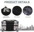 ANNA QUEEN Funny “Don’t Touch Me” Luggage Cover, Bold Black Suitcase Protector - Image 4