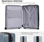Coolife Luggage Suitcase Piece Set Carry On ABS+PC Spinner - Image 5