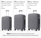 mixi 24 Inch Checked Luggage PC Hardshell Suitcases - Image 6