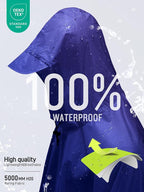 SaphiRose Hooded Rain Poncho Waterproof Raincoat Jacket - Image 3