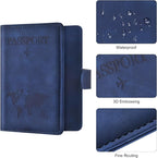 Eoehro Passport Holder for Travel Essentials, Passport Wallet Cover Case for - Image 5