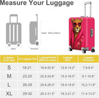 ANNA QUEEN Fashionable Leopard Luggage Cover, Leopard in Pink Coat and - Image 5