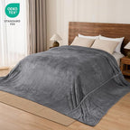 PHF Oversized King Fleece Blanket 120"x120", No Shed No Pilling Big Soft Blanket - Image 5