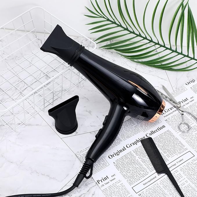 2pcs Hair Dryer Diffuser Nozzle Chi Blow Dryer Nozzle Flexible Nozzle Hair Dryer Nozzle Blow Diffuser Attachment Hair Dryer Diffuser Replacement Accessory Curly Volumizing Black