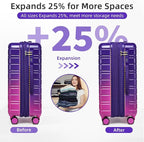 LARVENDER Luggage Sets 5 Piece Hardside Expandable Suitcase - Image 3