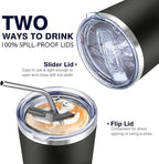 30 oz Travel Coffee Tumbler Cup, Double Wall Stainless Steel Reusable Spill - Image 3