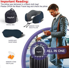 napfun Neck Pillow for Traveling, Upgraded Travel Neck Pillow for Airplane 100% - Image 6