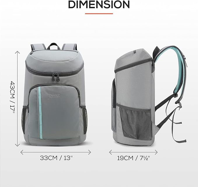 TOURIT Cooler Backpack 30 Cans Lightweight Insulated Backpack Cooler Leak-Proof - Image 2