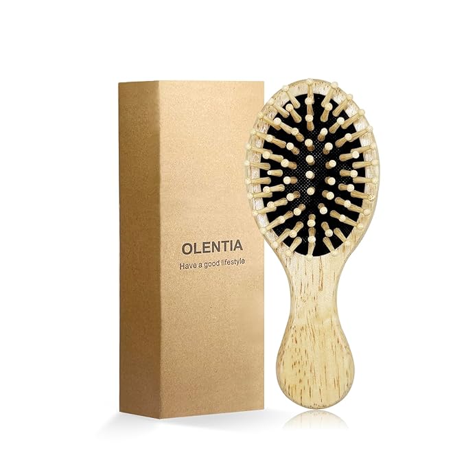 RAIN’S SECRET Mini Hair Brushes for Women Men Kid,Pocket Size hair brush, Wet/Dry Hair Smoothing Massaging Detangling,Scalp Massage, Pocket Detangler for Outing or Travelling