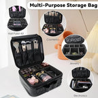 Travel Makeup Bag Makeup Cosmetic Train Case Organizer Portable Storage Bag - Image 5