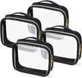 TSA Approved Travel Toiletry Bag, 4 Pack Clear Makeup Bags by FAYORORY