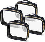 TSA Approved Travel Toiletry Bag, 4 Pack Clear Makeup Bags by FAYORORY