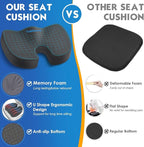 TushGuard Seat Cushion for Office Chair Memory Foam Non-Slip Desk Seat Cushion - Image 4