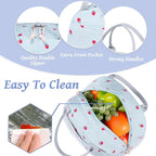Bluboon Lunch Bag for Women Men Cute Corduroy Lunch Tote Bags Reusable - Image 3