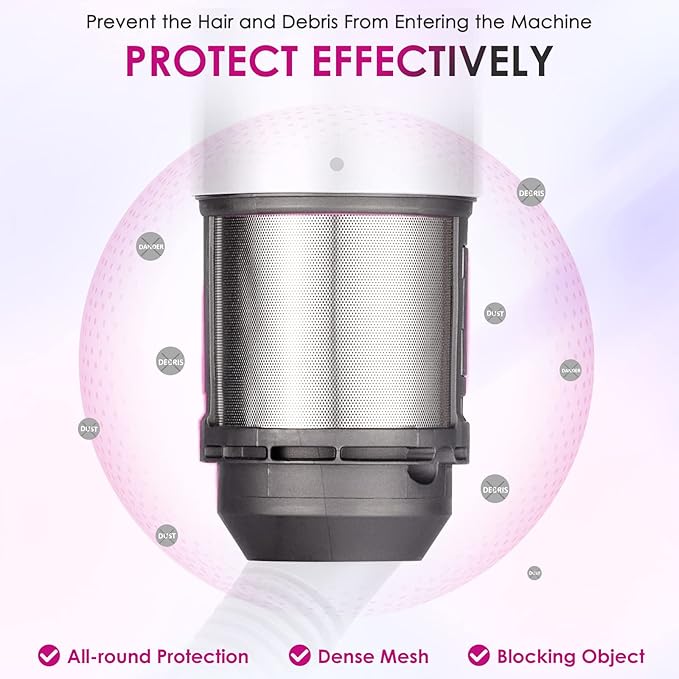 Inner Filter Compatible with Dyson Airwrap Hair Styler HS01 HS05 Models, Curling Iron Inner Strainer Hair Styler Filter Replacement Parts