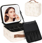 Chomeiu Makeup Bag with LED Mirror, Cute Cosmetic Bags Birthday Gifts by Chomeiu