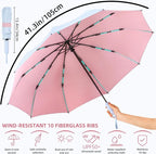 Folding Umbrella Anti-UV Compact Durable Folding Umbrella Auto Open Close - Image 5