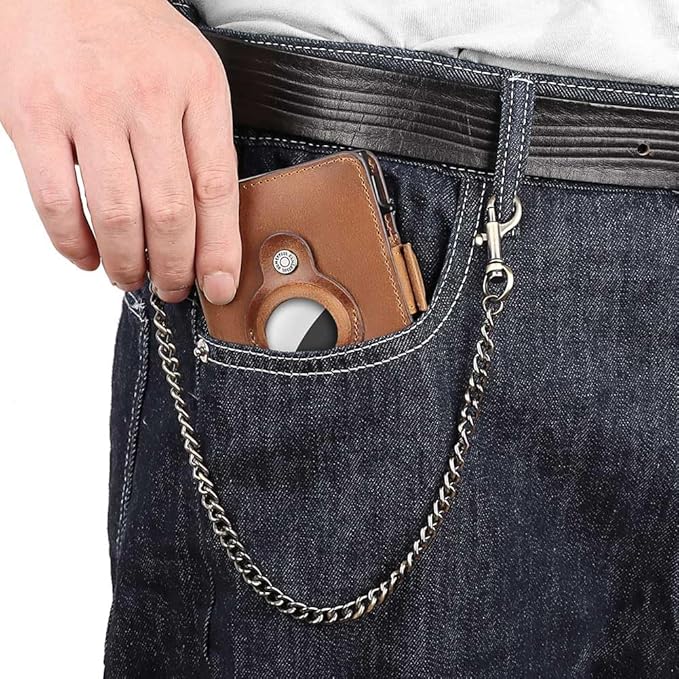 Mens Wallet Card Holder: Pop Up Aluminum Case, Genuine Leather, RFID Blocking - Image 8