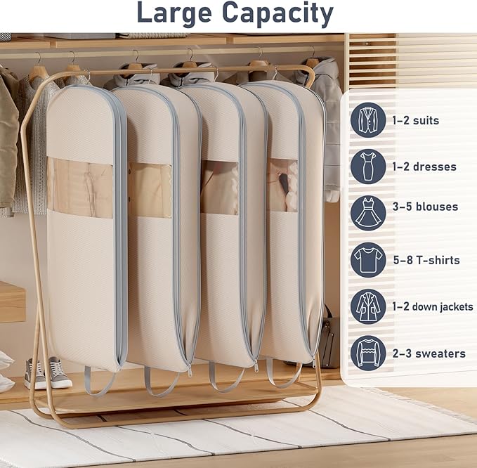 DIMJ 2 Pack 43" Space Saving Garment Bags - Image 7
