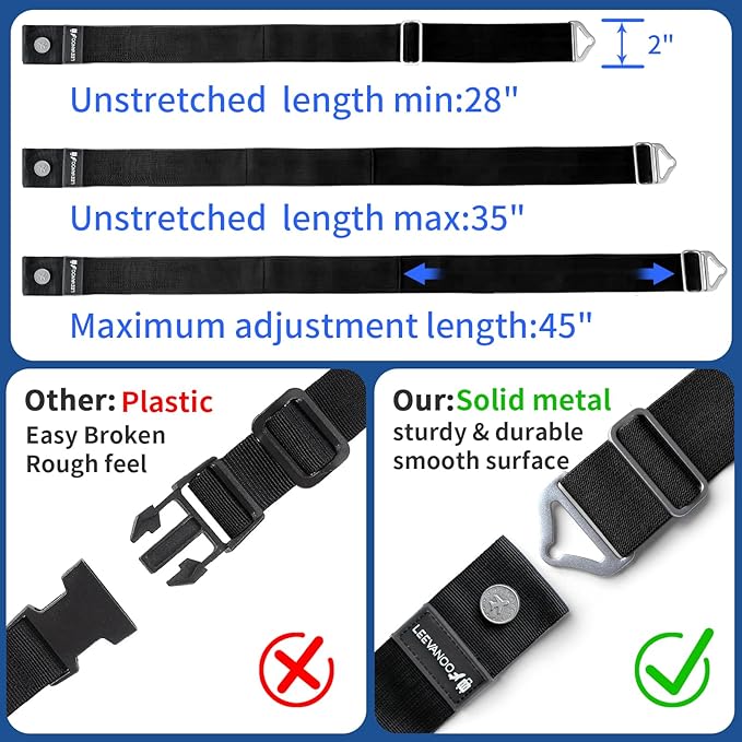 Luggage Straps for Suitcases Add a Bag Luggage Strap, 2-in-1 Travel Belt for - Image 4