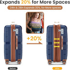 Campfun Luggage Sets 4 Piece, Expandable Carry On Luggage Set Hardshell PP - Image 8