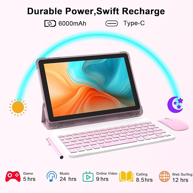 Android 15 Tablet 10 Inch, 20GB RAM+128GB ROM/2TB Expandable, 2 in 1 Tablets - Image 8