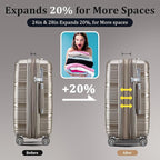 Luggage Set 4 Piece with Spinner Wheel, TSA Approved Expandable Hardshell - Image 4