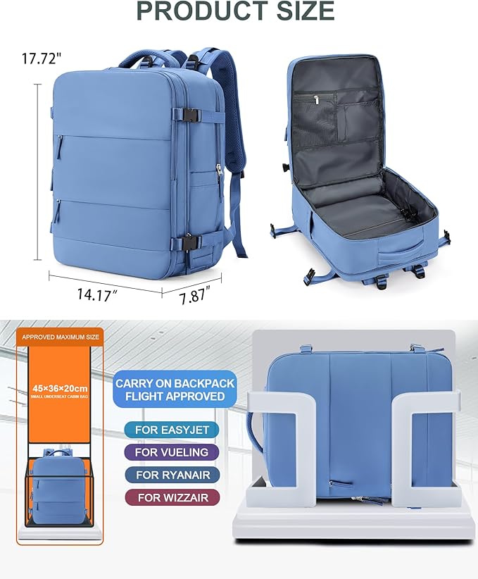 coowoz Large Travel Backpack Carry On - Image 5