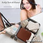 Travel Makeup Bag with LED Mirror and 10x magnifying glass with 3 Lighted - Image 6
