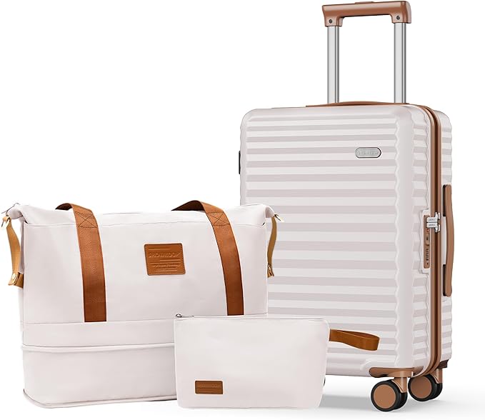 SHOWKOO Carry On Luggage Hardshell Lightweight Luggage Set, Suitcase by SHOWKOO