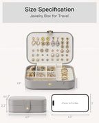 Vlando Travel Jewelry Case, PU Leather Travel Jewelry Box - Image 9