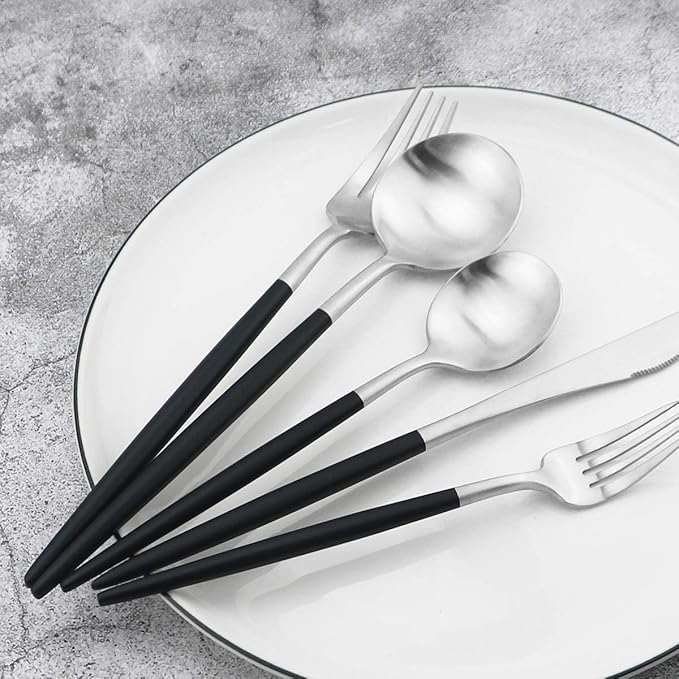 Gugrida 20-Piece 18/10 Stainless Steel Flatware Silverware, Luxury Dinnerware - Image 6