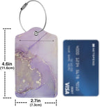 Light Purple Marble Luggage Tag Personalized Luggage Tags - Image 4