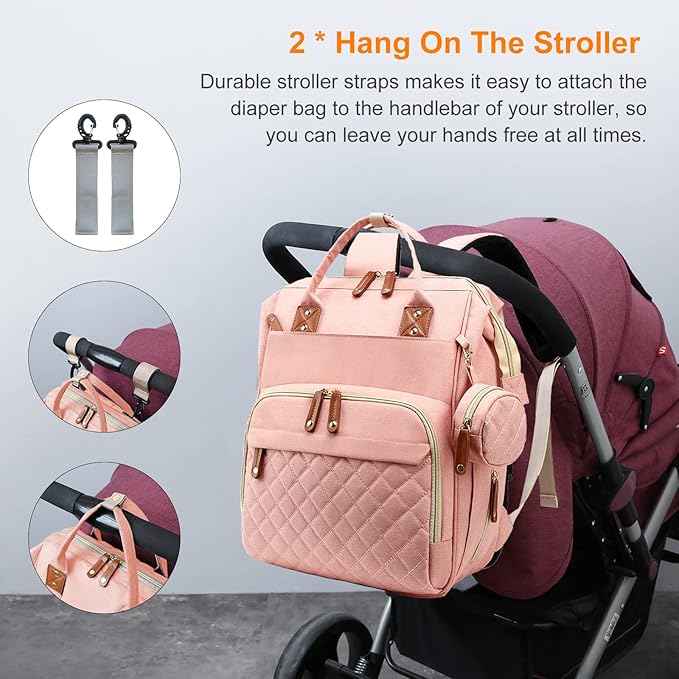 Diaper Bag, Backpack with Changing Station, Waterproof Baby Bag - Image 5