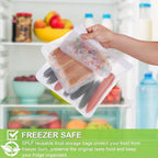 SPLF 10 Pack Reusable Sandwich Bags, Reusable Quart Bags Extra Thick Leak-proof - Image 6