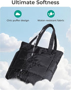 BAGSMART Tote Bag for Women, Lightweight Puffy Tote Bag - Image 3