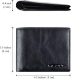 VISOUL Leather Mens Bifold RFID Blocking Wallet - Image 3