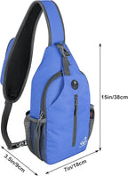 WATERFLY Crossbody Sling Backpack Sling Bag Travel Hiking Chest Bag Daypack - Image 2