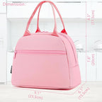 FlowFly Lunch Bag for Women Insulated Lunch Box Corduroy Lunch Tote Cooler for - Image 3