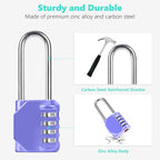 CL21VP 2.6 Inch Long Shackle Combination Lock, 4 Digit Combination Padlock Set - Image 3