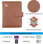 Melsbrinna Premium Leather Passport Holder Covers Case, Waterproof Rfid - Image 3