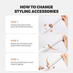 6 in ONE Blow Dryer Brush Ionic Hair Dryer Brush for Women, Hot Air Brush Hair Styling Tools 100-120V, Air Curling Iron Round Brush Blow Dryer 800W