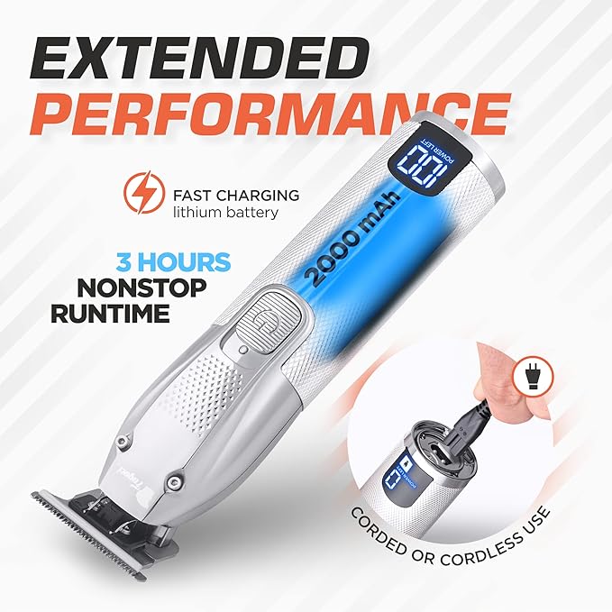 Fagaci Professional Thinning Shears & Hair Trimmer Set 6" Extremely Sharp, 440C Steel Thinning Scissors Extremely Sharp, Hair Scissors & Hair Edger T-Blades