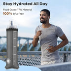 500ml Soft Flask 2Pack, TPU Collapsible Soft Water Bottle, 17oz Foldable TPU - Image 6