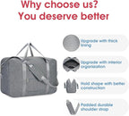Carry on luaggage 22x14x9 Airlines Approved Foldable Carry on Bag Travel Duffel - Image 5