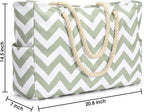 Becokan Beach Bags for Women Large Waterproof Beach Tote Bag Zipper Beach Bags - Image 4
