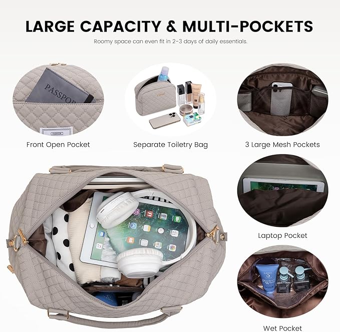 LOVEVOOK Travel Duffle Bag, Weekender Bags - Image 3